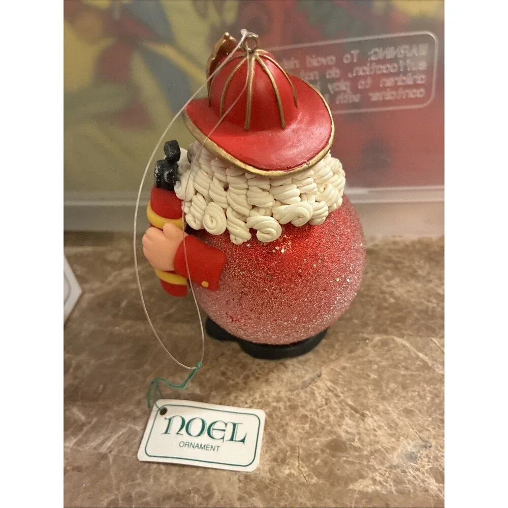 Dept 56 Noel Ornament 6 INCH FIREMAN Santa With Box